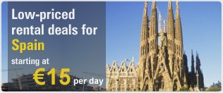 Low Priced rental deals for Spain